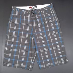 Tony Hawk Gray Plaid Shorts Size Men's 36